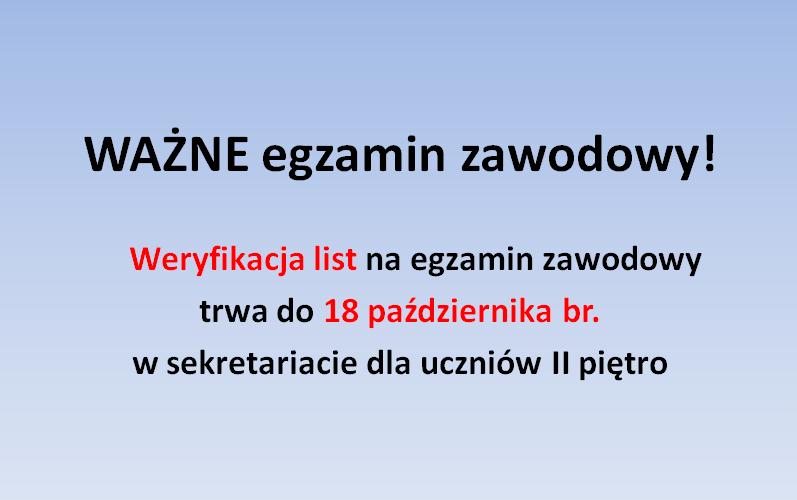 Egzamin zawodowy 2019