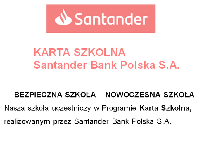 Karta Szkolna Santander Bank Polska S.A.