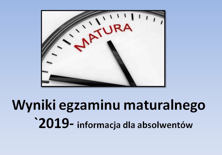 Wyniki egzaminu maturalnego- informacja