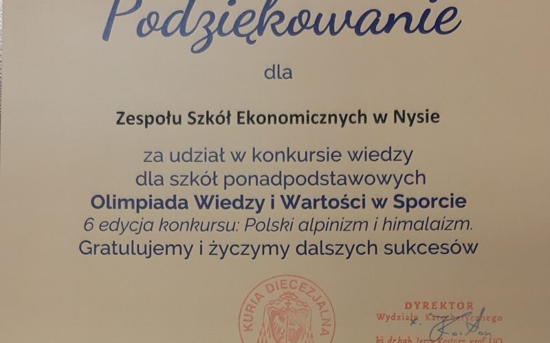 Olimpiada Wartości i Wiedzy w Sporcie