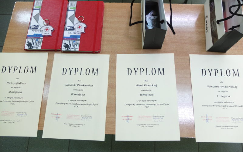 Wyniki etapu szkolnego Ogólnopolskiej Olimpiady Promocji Zdrowego Stylu Życia PCK
