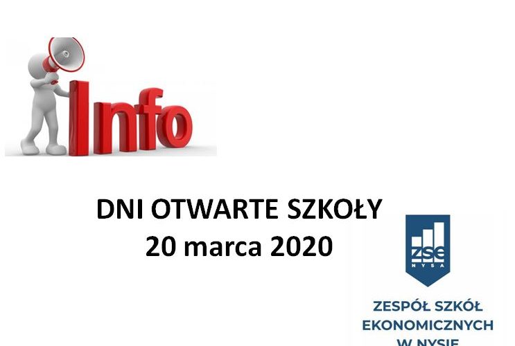 Zapraszamy do nas – DNI OTWARTE SZKOŁY 20 marca 2020