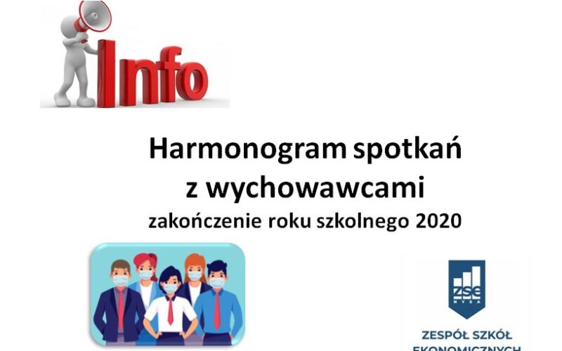 Harmonogram spotkań z wychowawcami