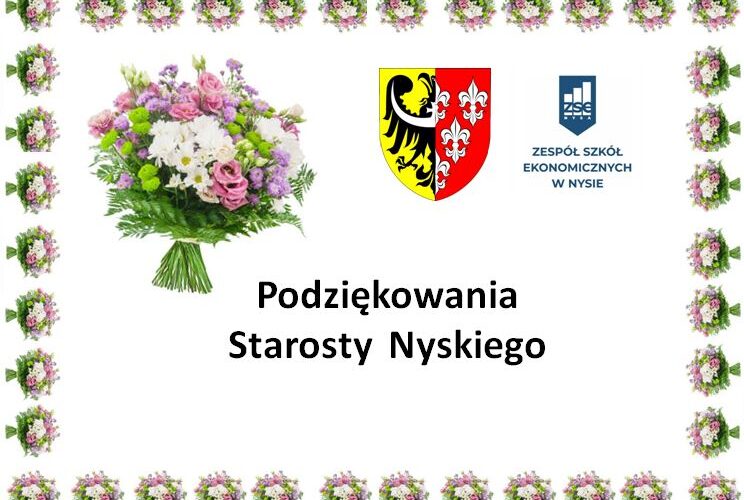 Podziękowanie Starosty Nyskiego