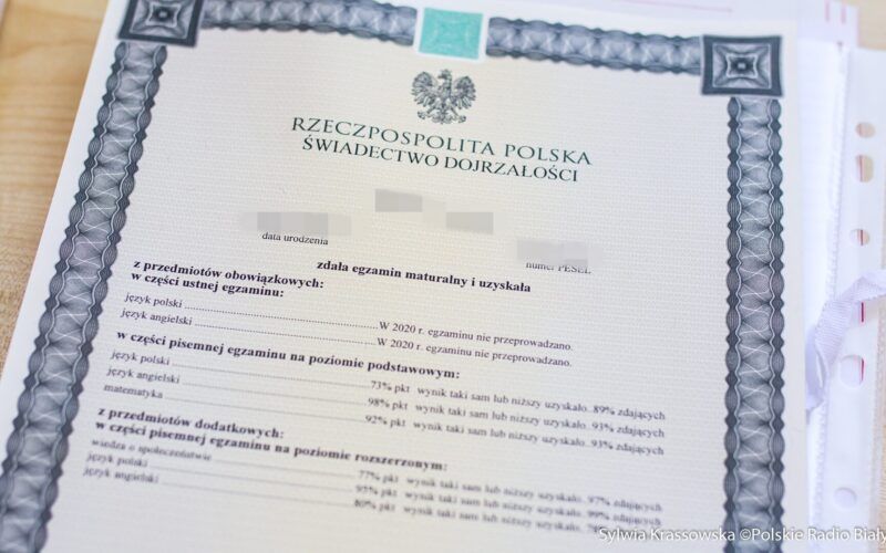 Odbiór wyników egzaminu maturalnego