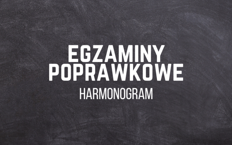 Terminy egzaminów poprawkowych
