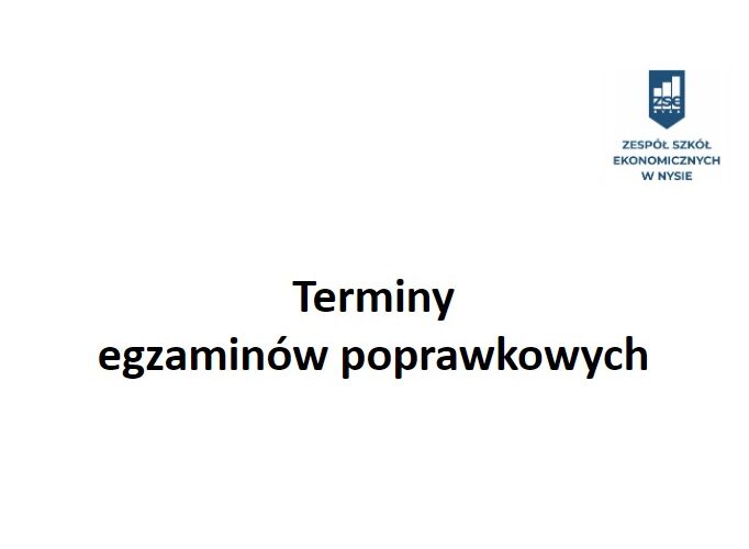 Terminy egzaminów poprawkowych