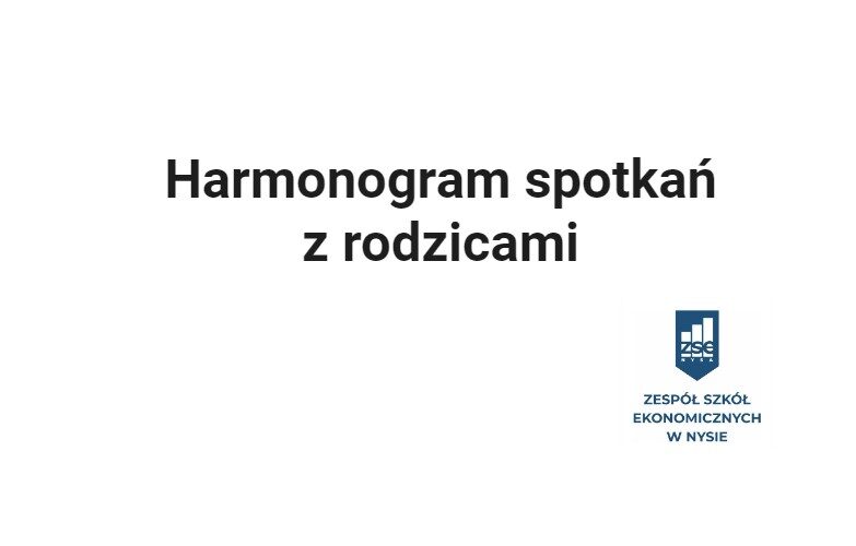 Harmonogram spotkań z rodzicami