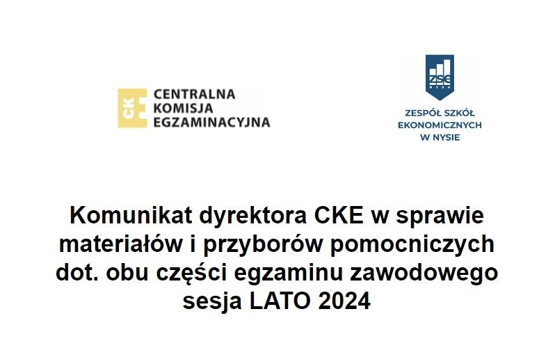 Komunikat w sprawie materiałów i przyborów – sesja LATO 2025