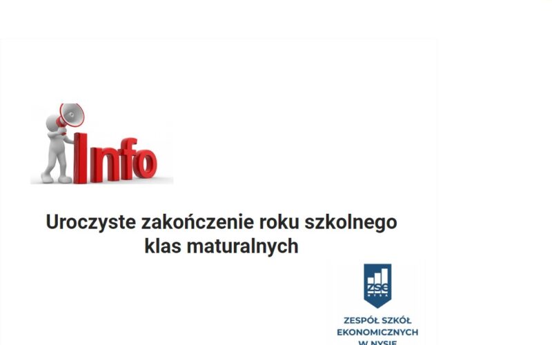 Zakończenie roku szkolnego klas maturalnych