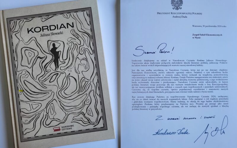 Narodowe Czytanie 2024 – prezent i podziękowania od Pary Prezydenckiej