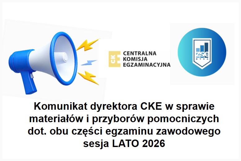 Egzamin zawodowy Sesja Lato 2026 - przybory